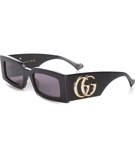 gucci rectangle sunglasses|gucci generation 53mm rectangular sunglasses.